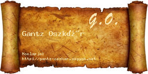 Gantz Oszkár névjegykártya