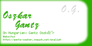 oszkar gantz business card